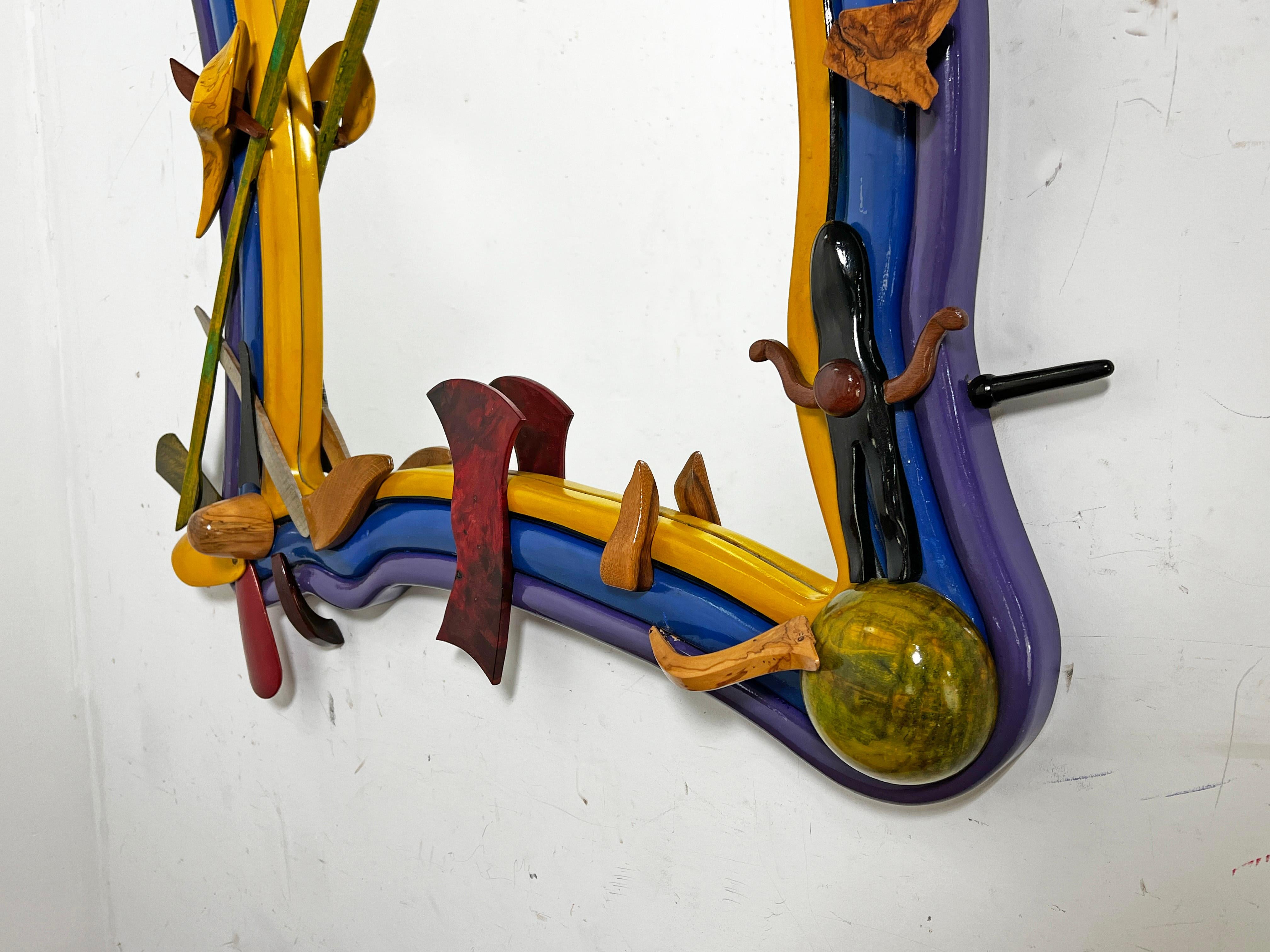 Miroir mural post-moderne fabriqué à la main par Robert Field en vente 2