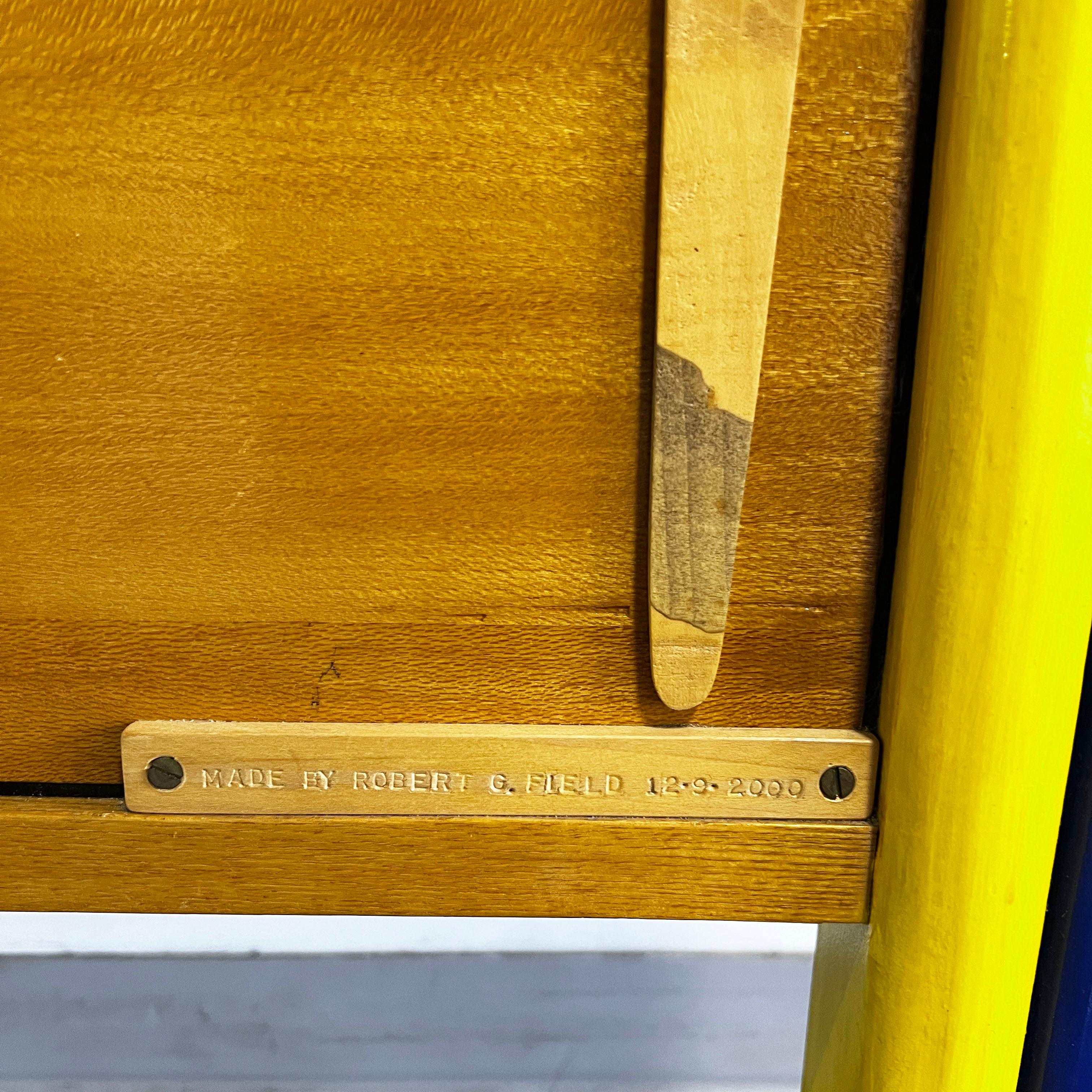 Hand Crafted Postmodern King Headboard by Robert Field For Sale 4