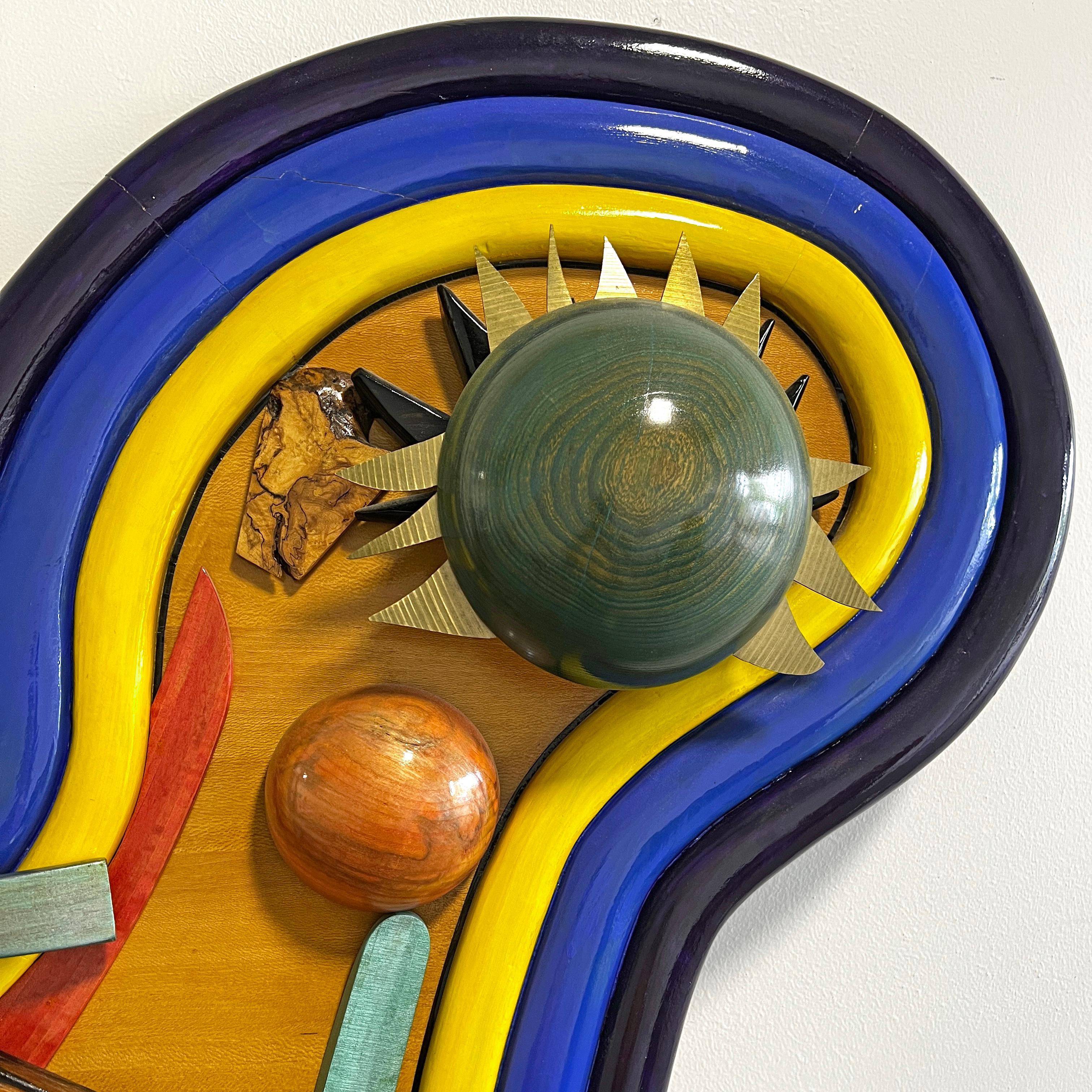 American Hand Crafted Postmodern King Headboard by Robert Field For Sale