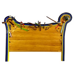 Hand Crafted Postmodern King Headboard by Robert Field