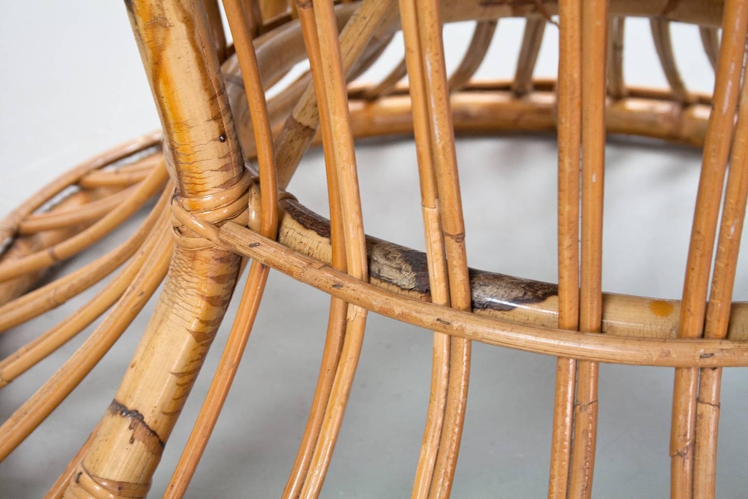 Handcrafted Rattan High Back Armchairs by Lio Carminati 1