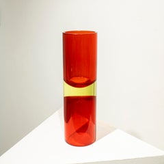 Hand Crafted Red Murano Glass Double Vase, Italy, 1970