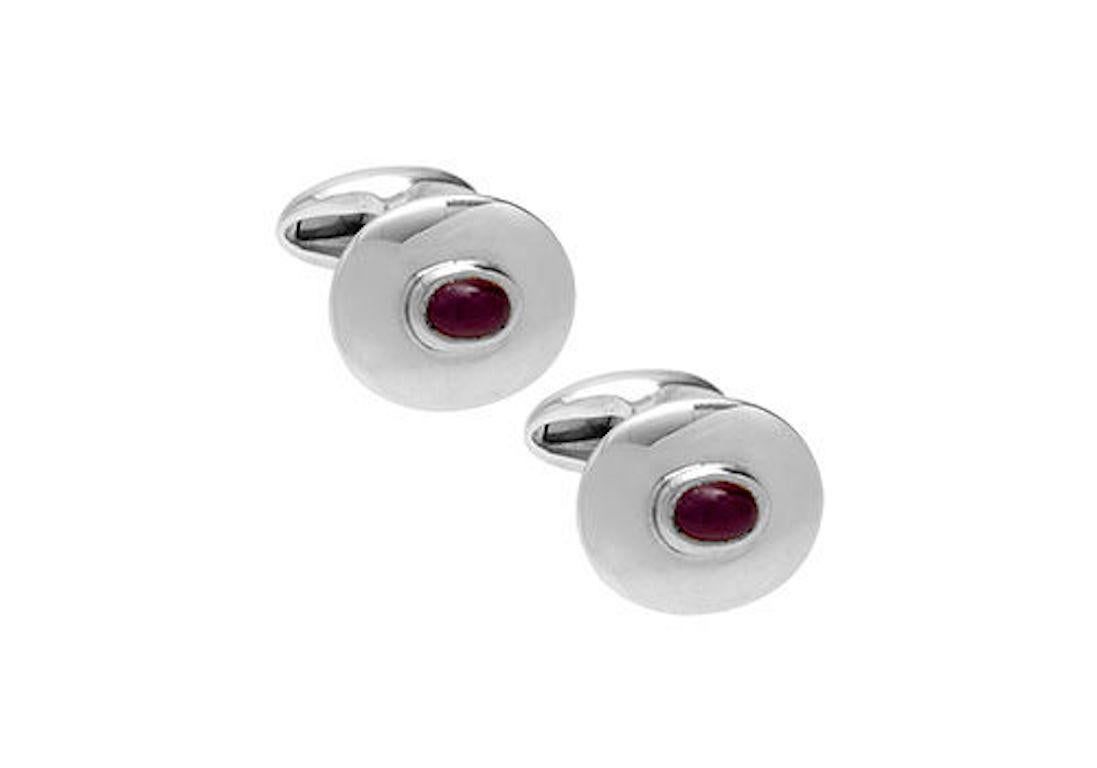Handcrafted Ruby Cufflinks by Philip Kydd Ltd. In Good Condition For Sale In London, GB