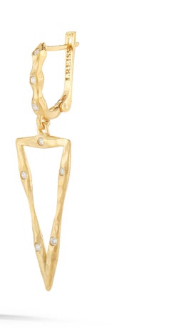 Handcrafted Satin-Finished Dangling Triangle Earrings