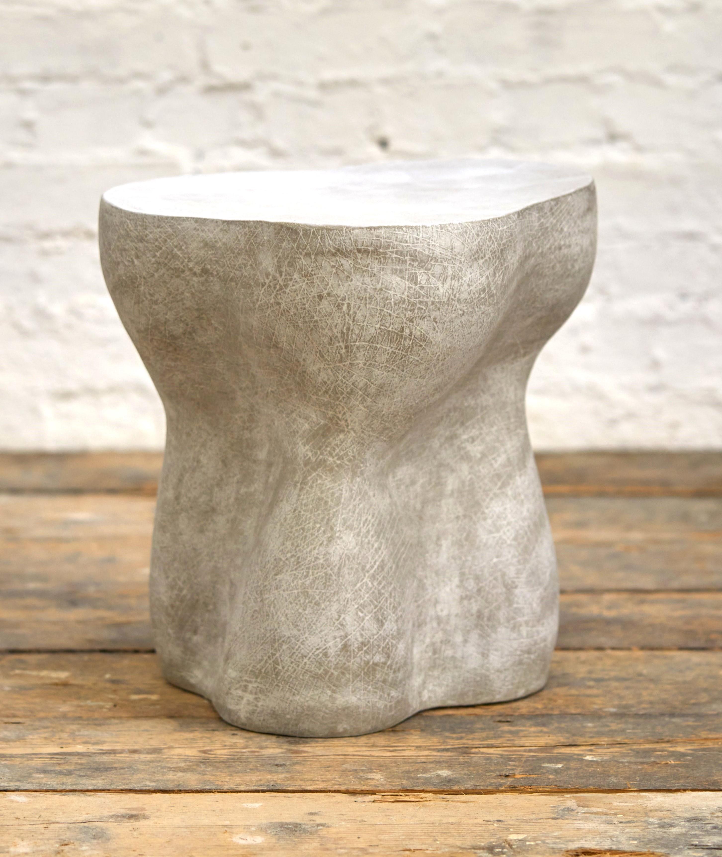 Contemporary Hand crafted Sculptural Ceramic Side Table For Sale