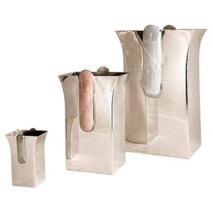 Set de vases artisanaux par AIREDELSUR & Shiva Safai Onyx & Silver Alpaca