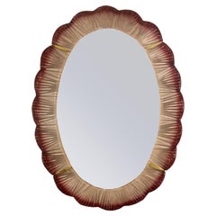 Hand-Crafted Sfumato Murano Glass Mirror with Brass Details, Made-to-Order