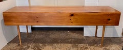 Hand Crafted Shaker Style Pine Drop Leaf Table XL Seven Feet