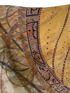 Textile en soie Shantung fait à la main avec de superbes détails