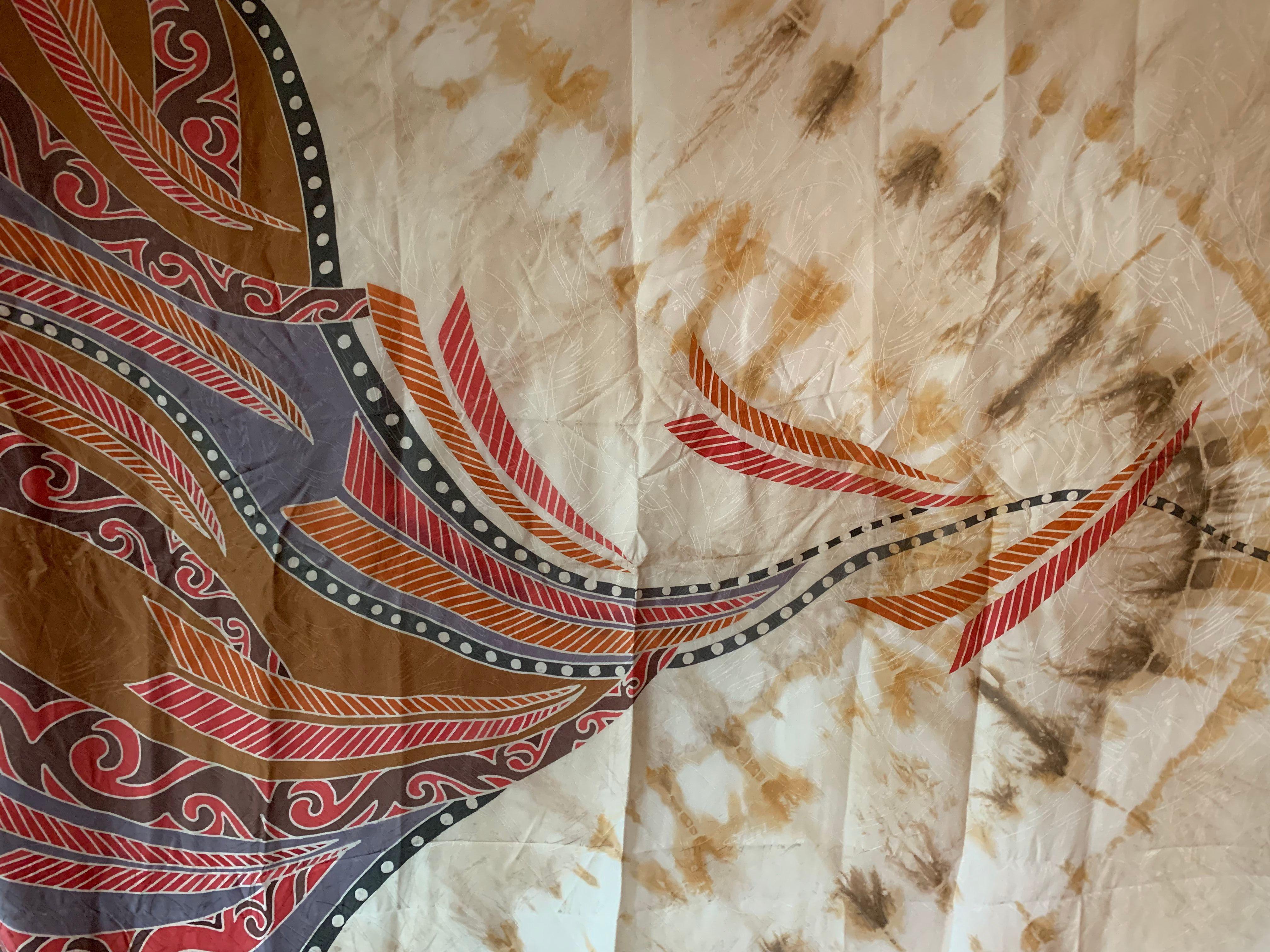 Other Hand-Crafted Shantung Silk Textile with Stunning Detailing For Sale