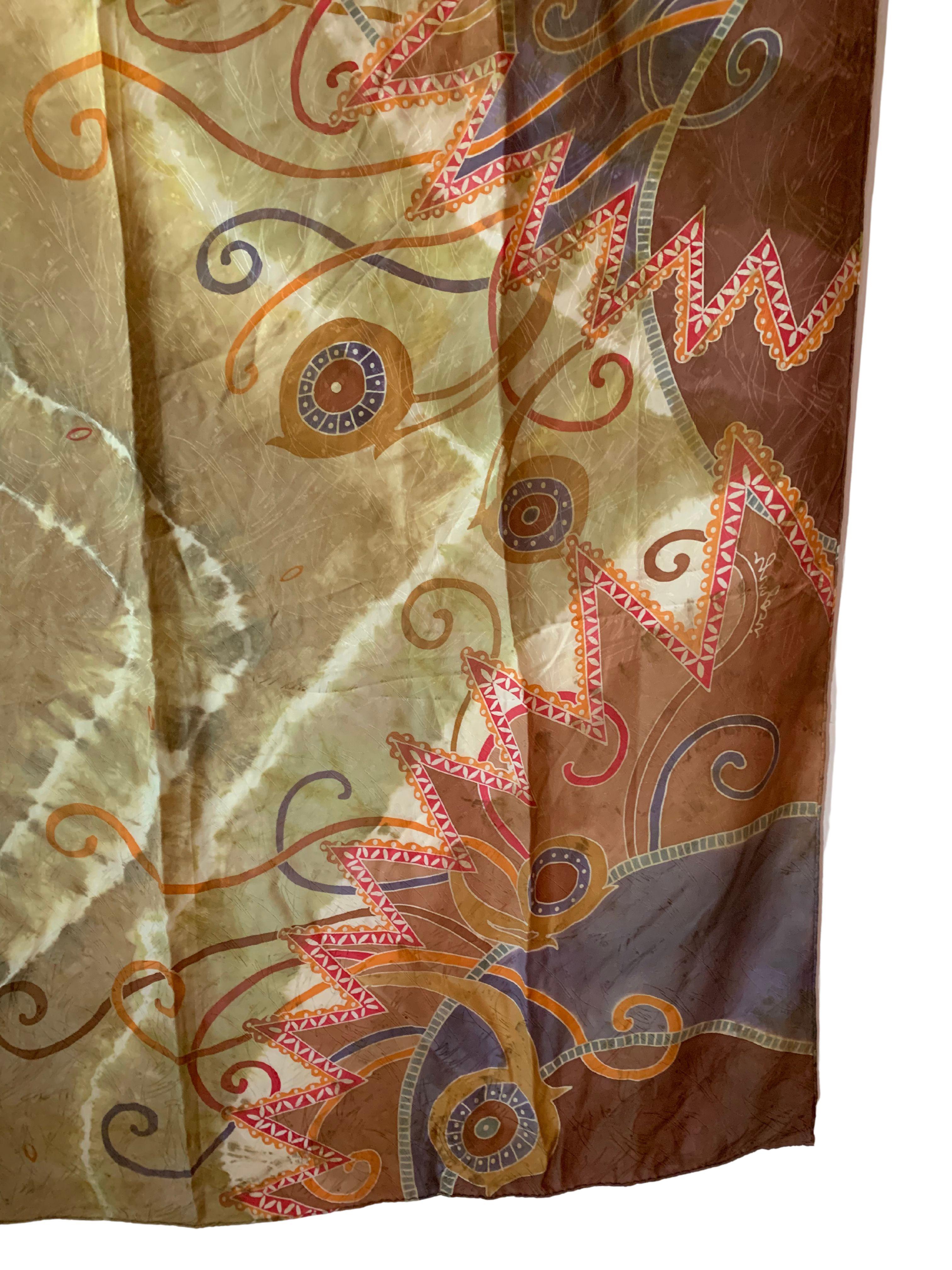 Hand-Crafted Shantung Silk Textile with Stunning Detailing In Good Condition For Sale In Jimbaran, Bali