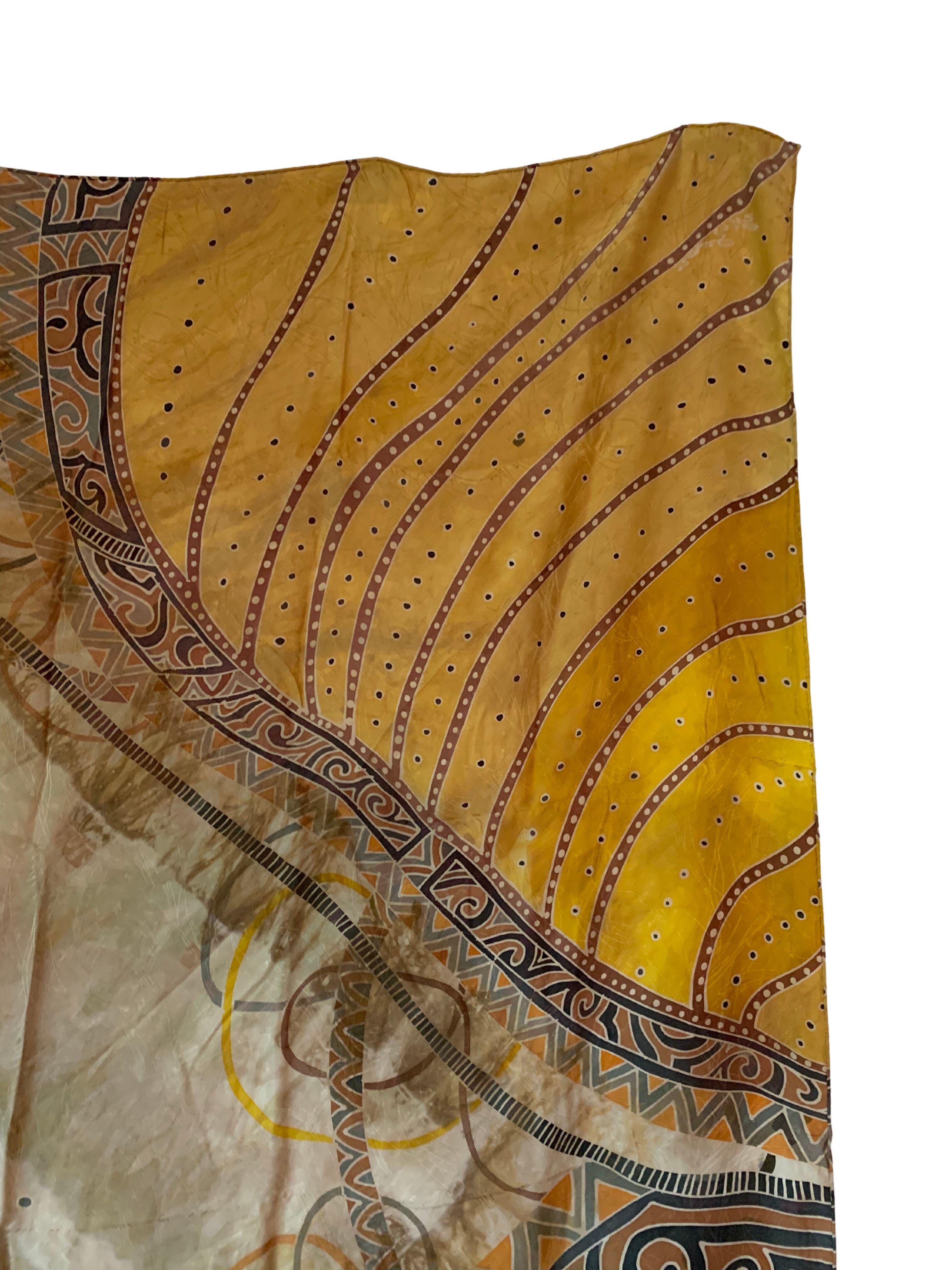 Contemporary Hand-Crafted Shantung Silk Textile with Stunning Detailing For Sale