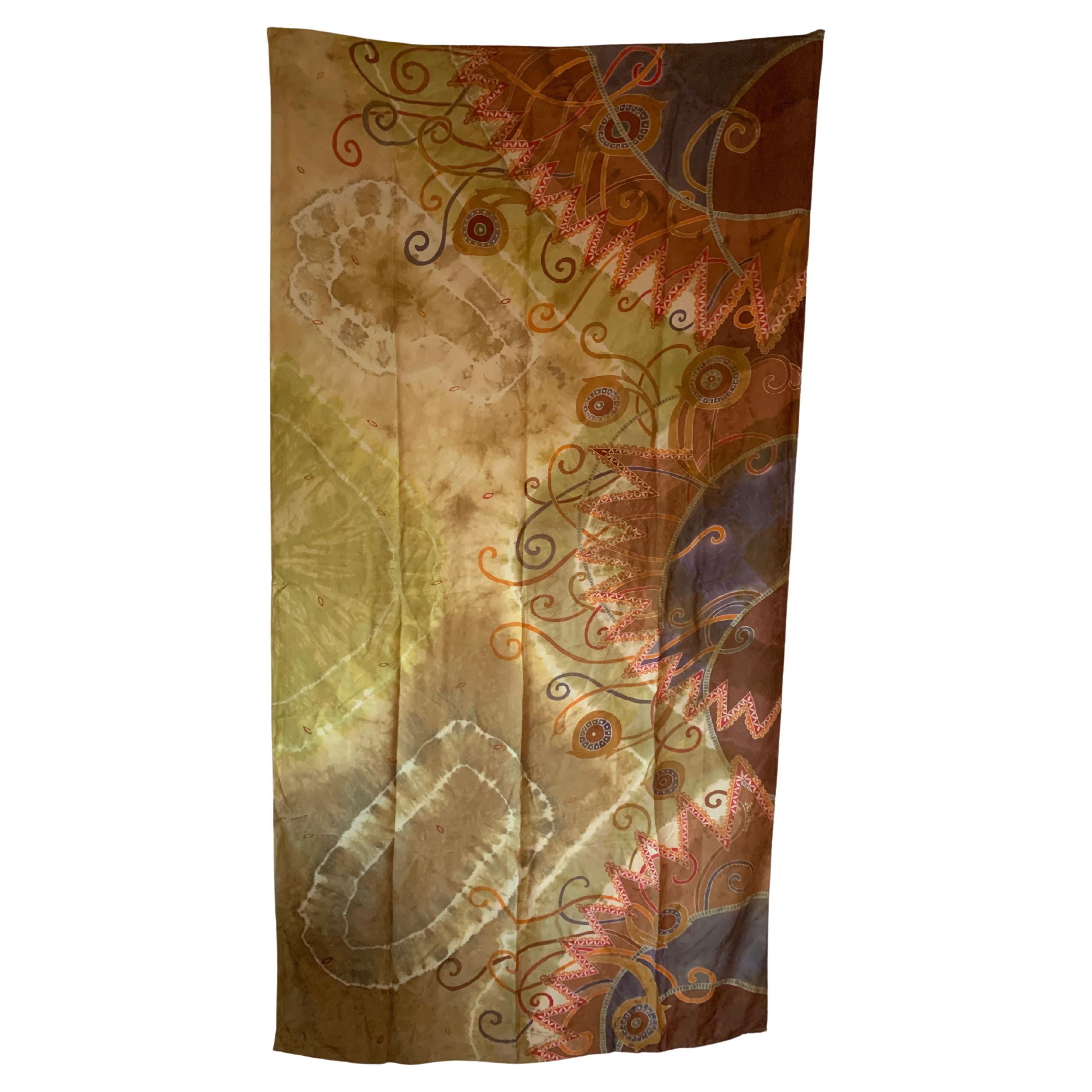 Handgefertigtes Shantung-Shantung-Seidentextil mit atemberaubenden Details im Angebot