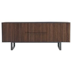 Modern Clair Sideboard Credenza By Corinna Warm in Black Ebonized Ash Wood 