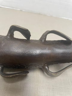 Hand crafted, signed Japanese bronze Koi fish