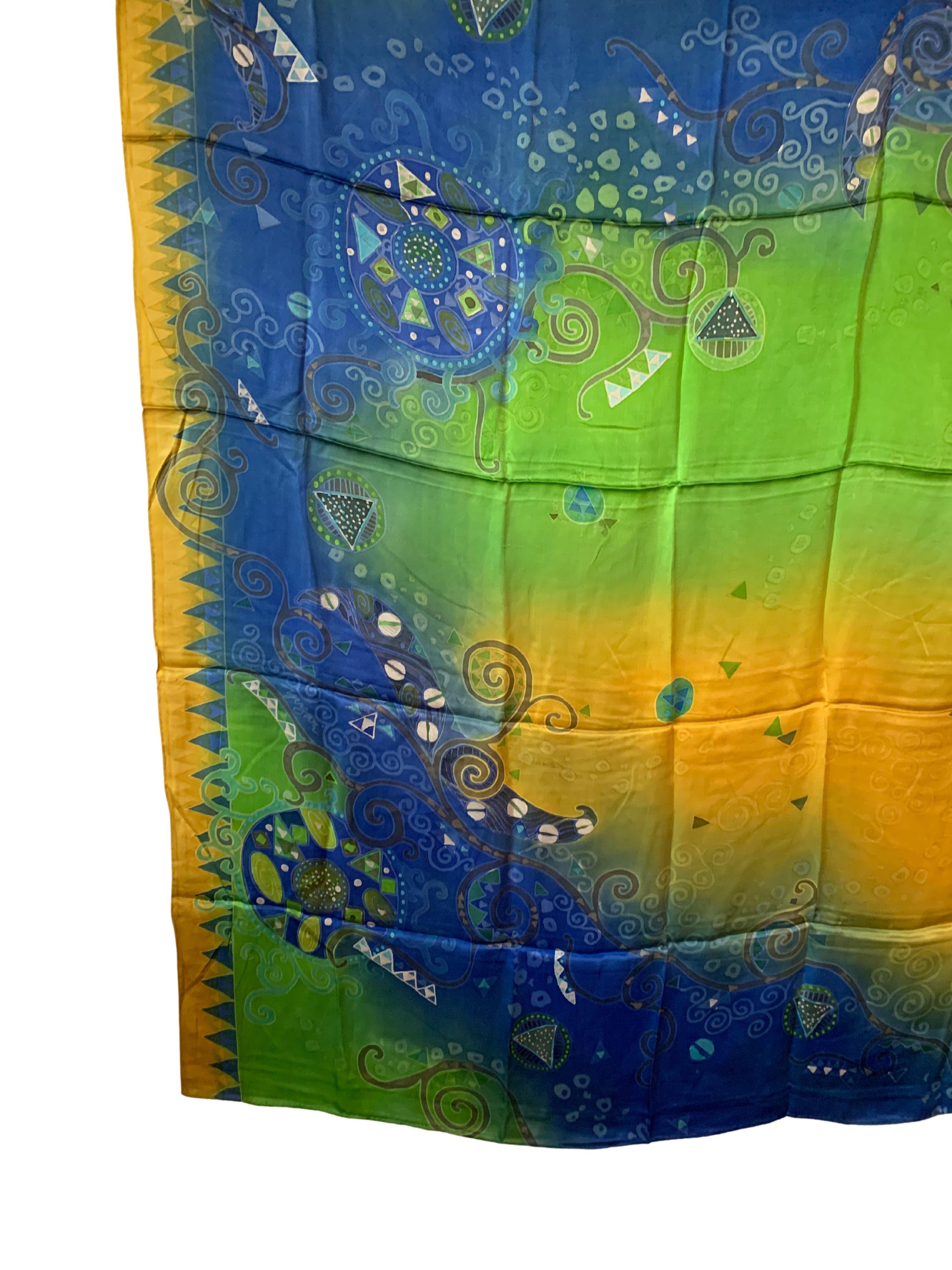 Contemporary Hand-Crafted Silk Textile with Stunning Detailing For Sale