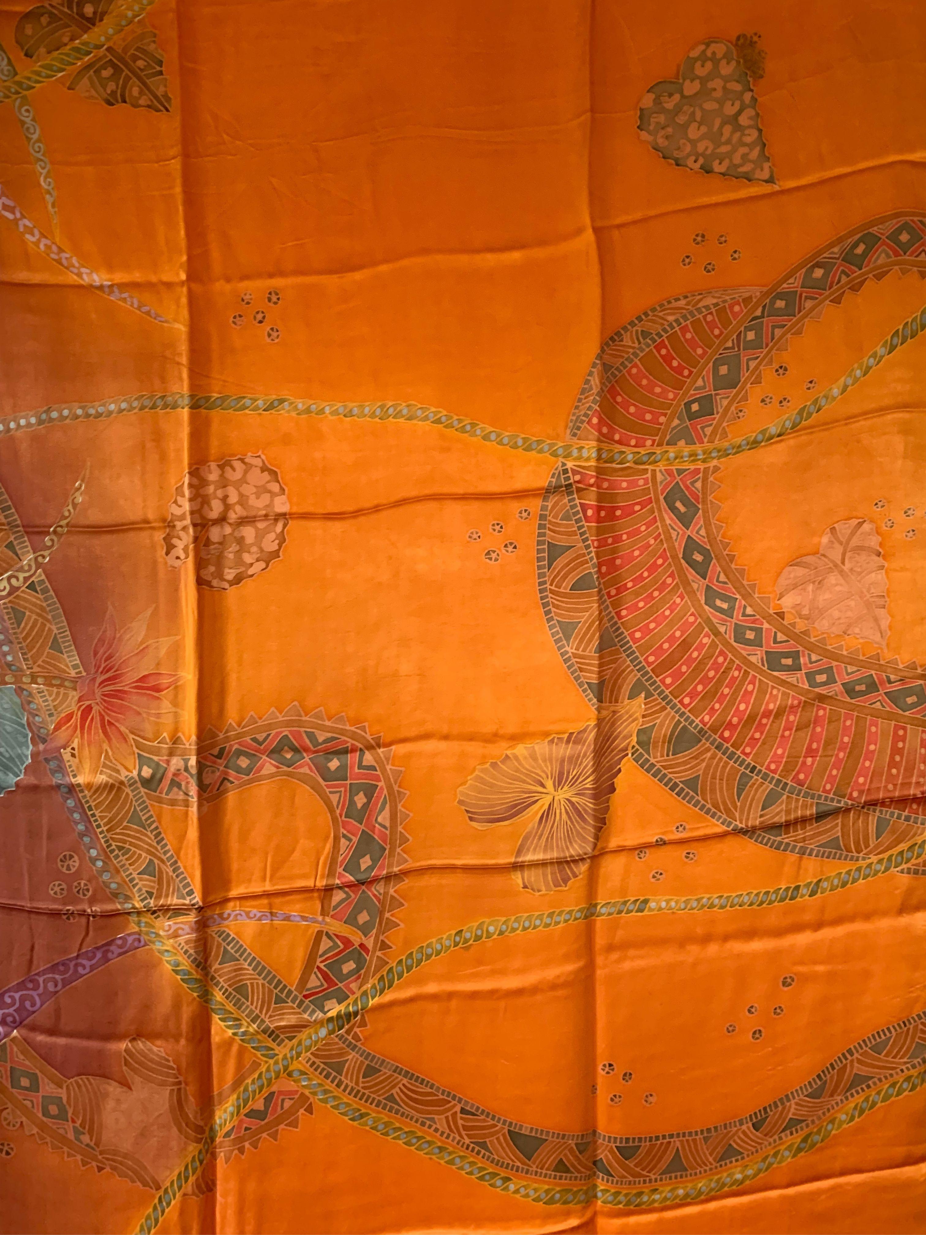 Contemporary Hand-Crafted Silk Textile with Stunning Detailing For Sale