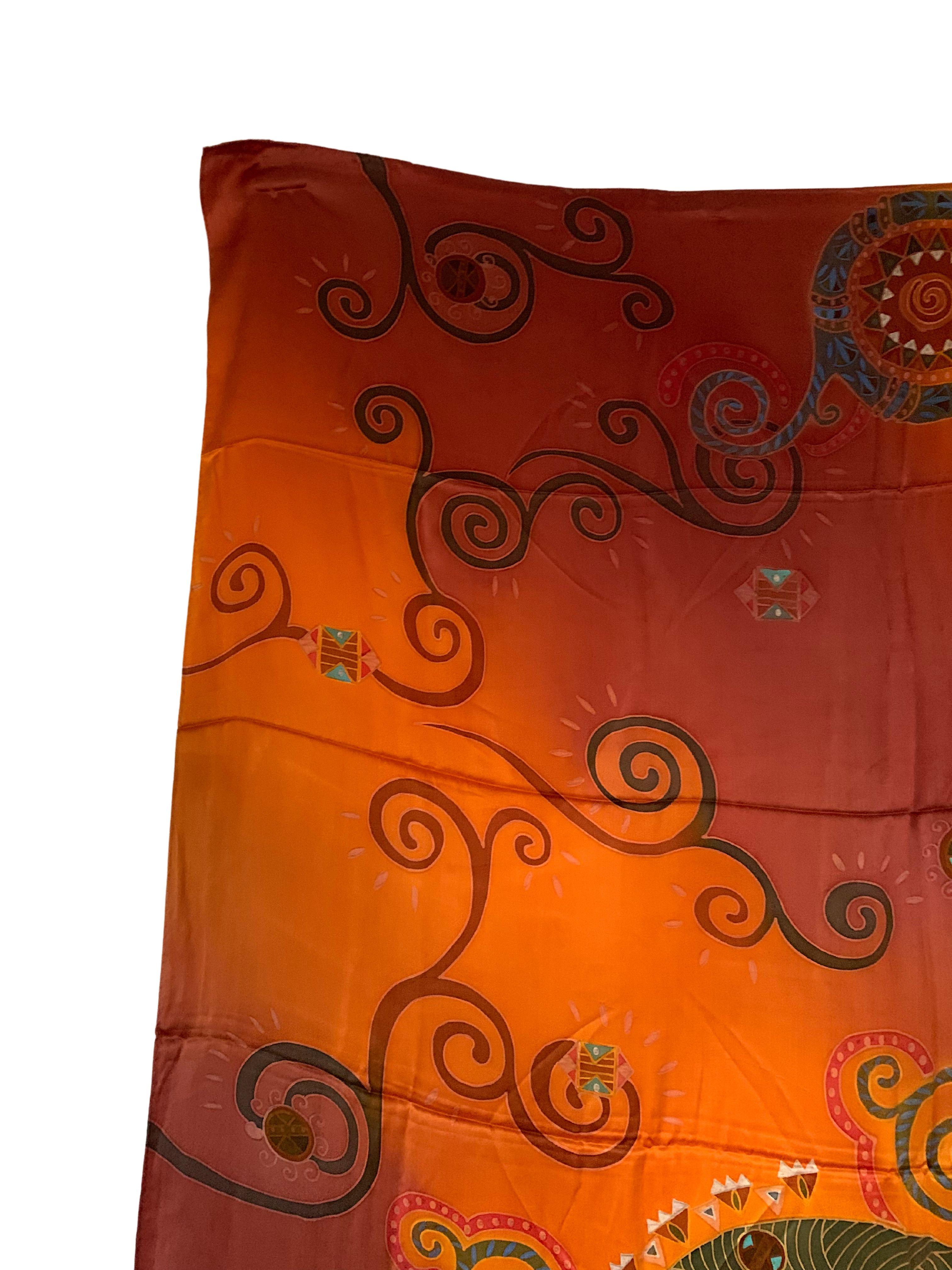 Contemporary Hand-Crafted Silk Textile with Stunning Detailing For Sale