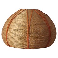 Lampada artigianale in sisal degli anni '70