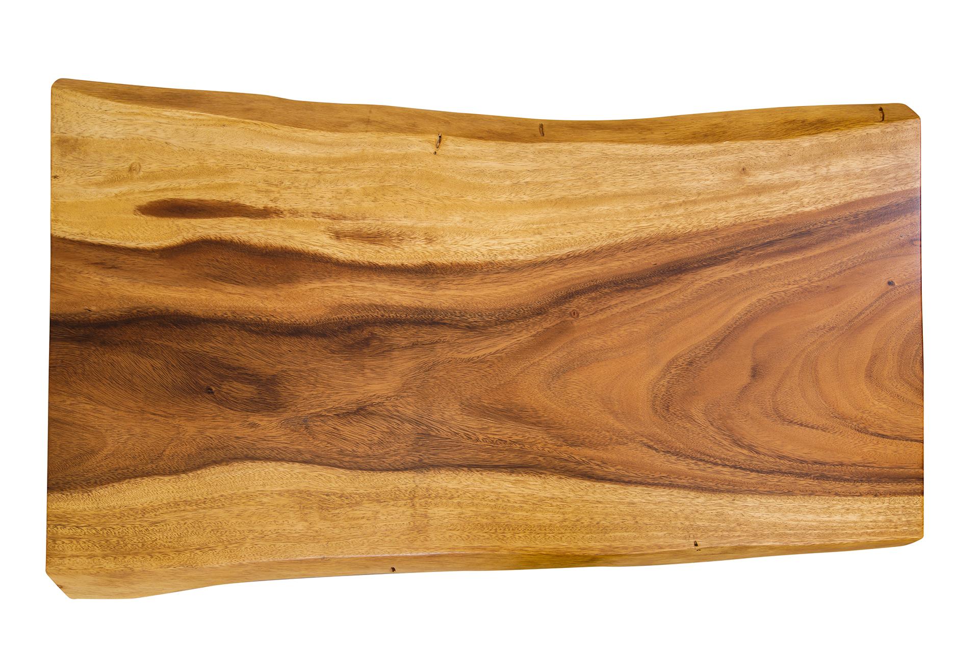 Table basse en Acacia massif à bord vif fabriquée à la main avec pieds en métal Neuf - En vente à Buffalo, WY