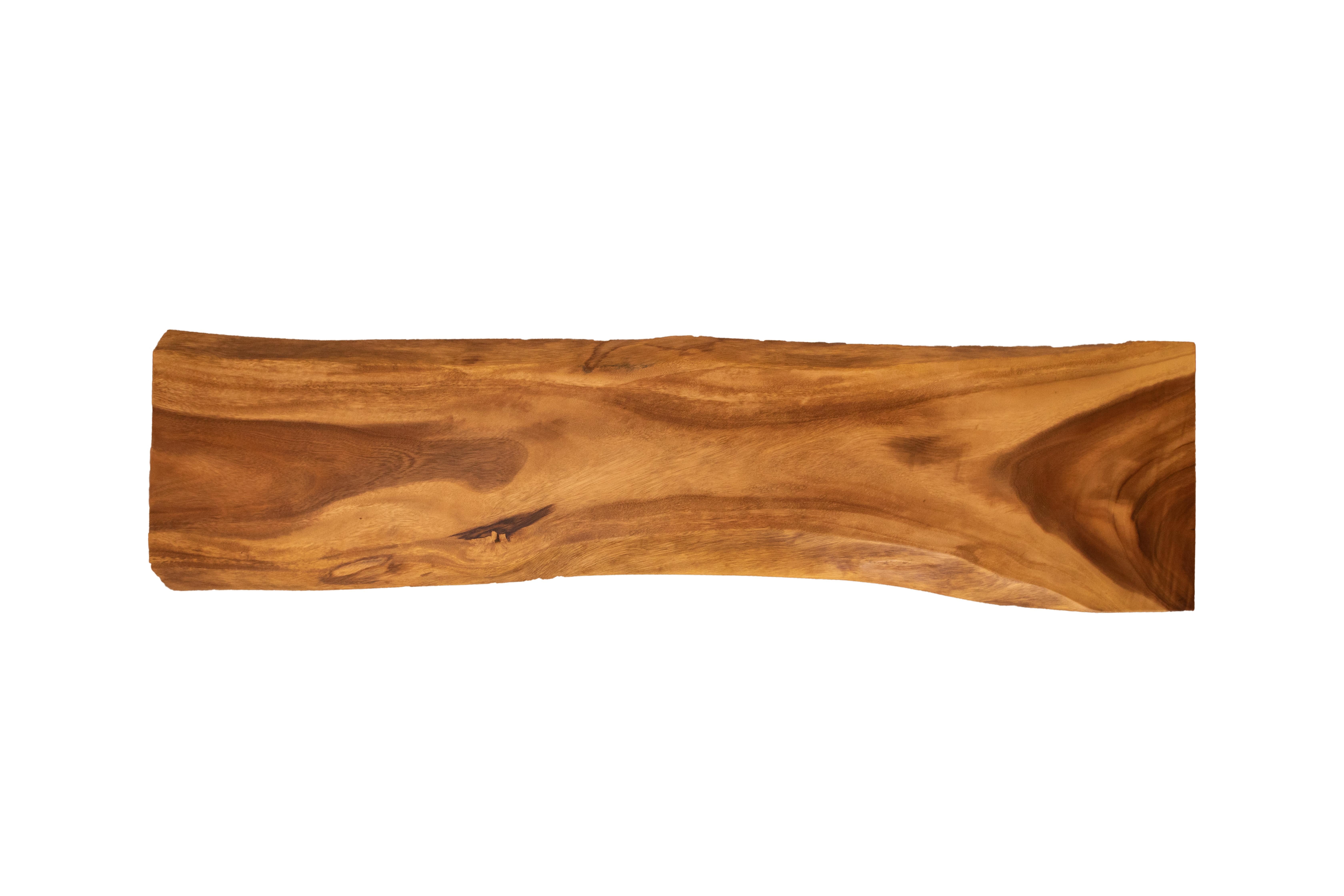 Hand Crafted Solid Acacia Live Edge Console on Metal Legs In New Condition For Sale In Boulder, CO