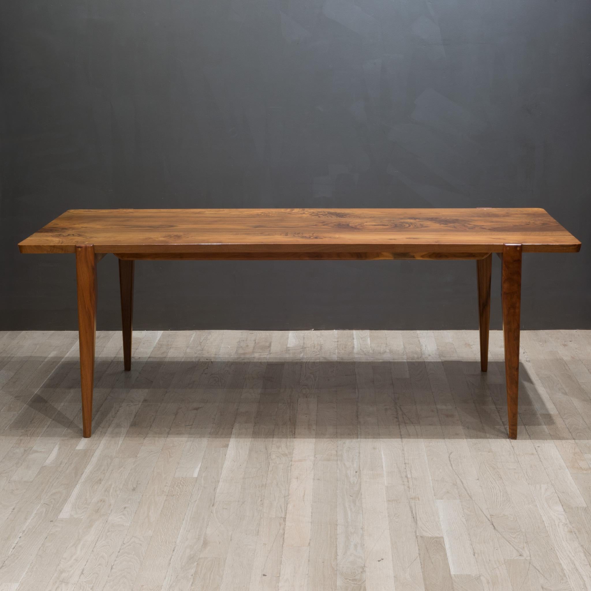 Hand Crafted Solid Black Walnut Dining Table C.2018 In Good Condition In San Francisco, CA