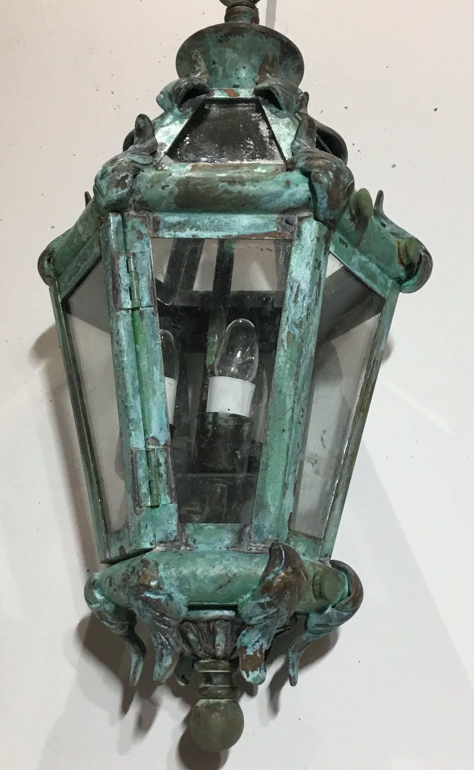 Handcrafted Solid Brass Venetian Courtyard Lantern 7