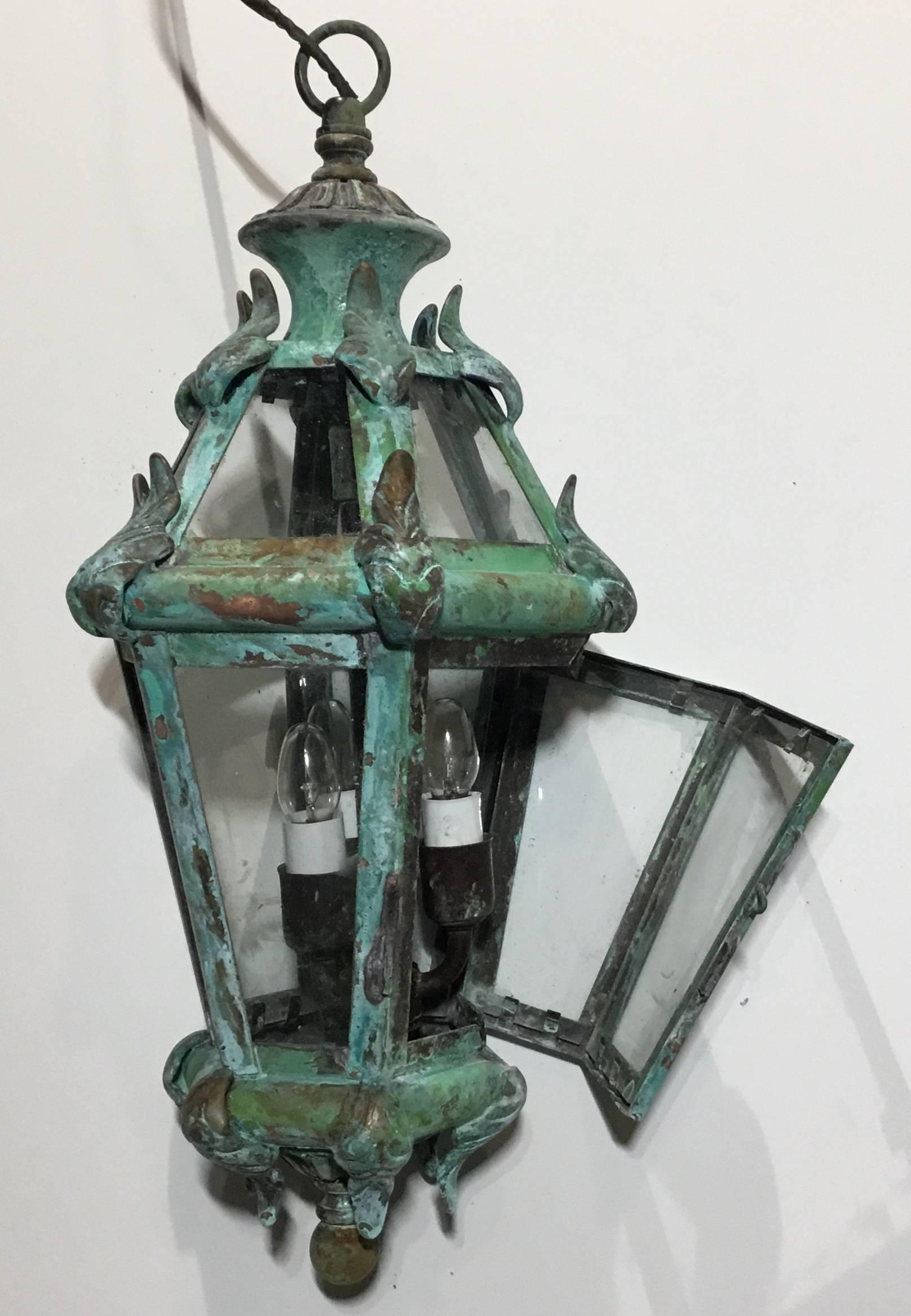 American Handcrafted Solid Brass Venetian Courtyard Lantern