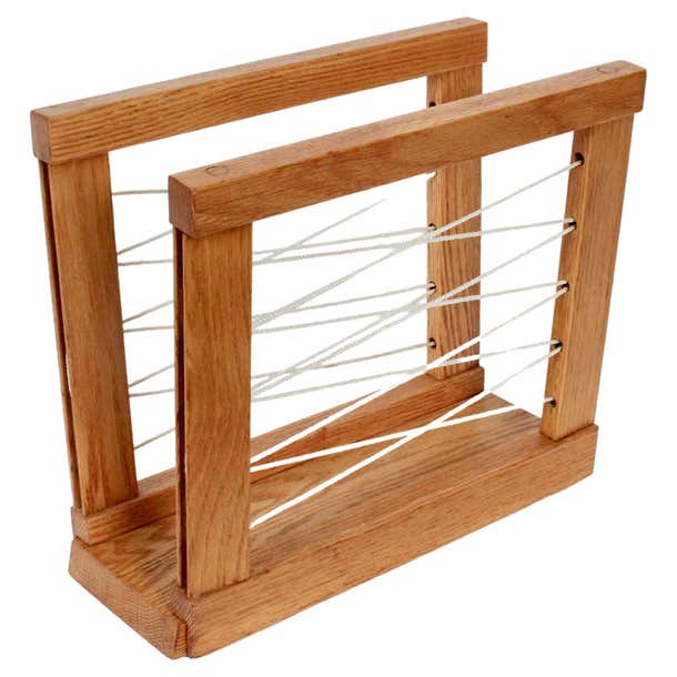 Handcrafted Solid Oak and Cord Magazine Rack, circa 1950 For Sale at ...