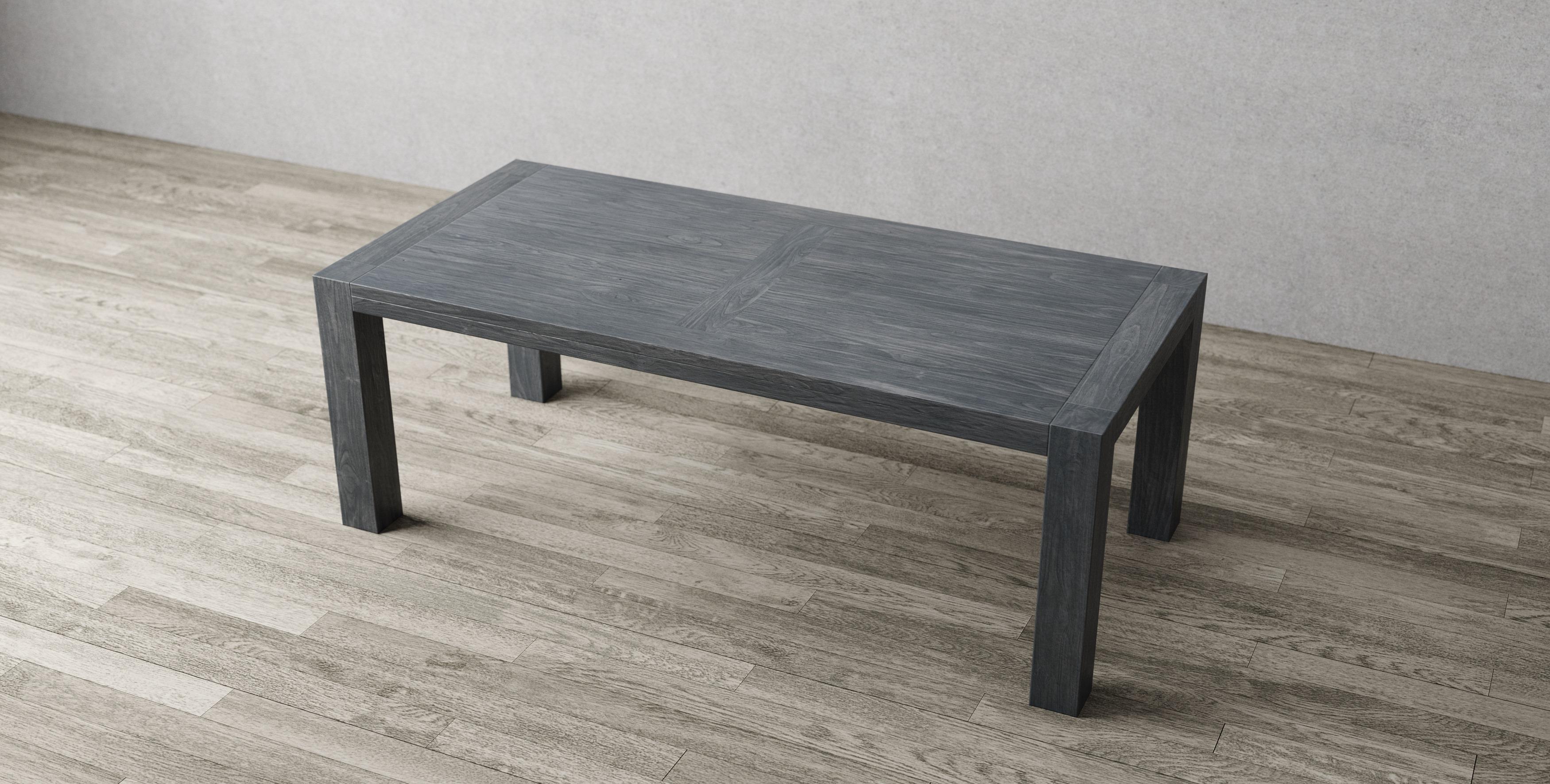 Hand Crafted Solid Oak Parsons Style Dining Table In New Condition For Sale In Buffalo, WY