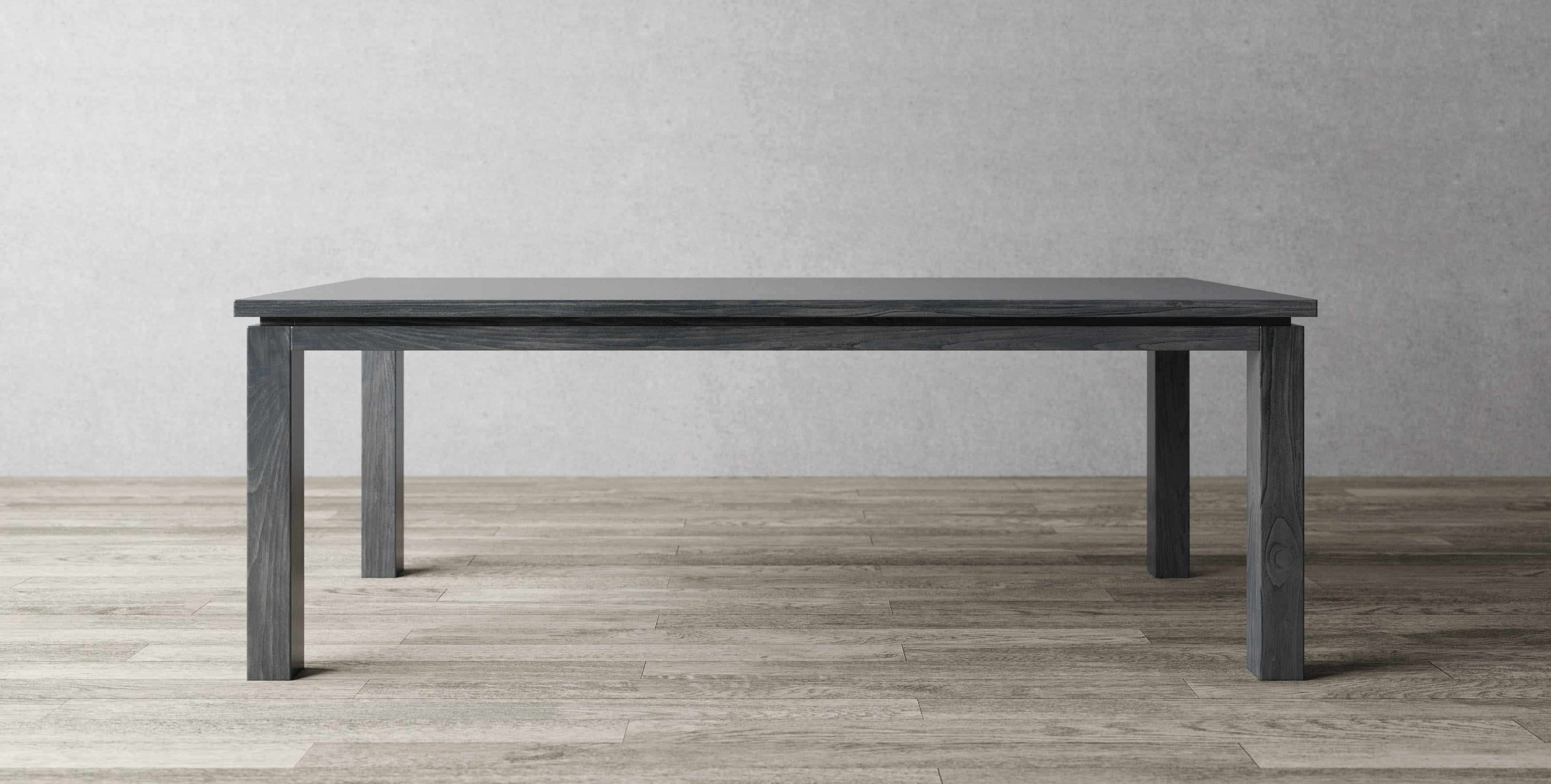 Fait main Table de salle à manger de style Havest en teck massif, fabriquée à la main en vente