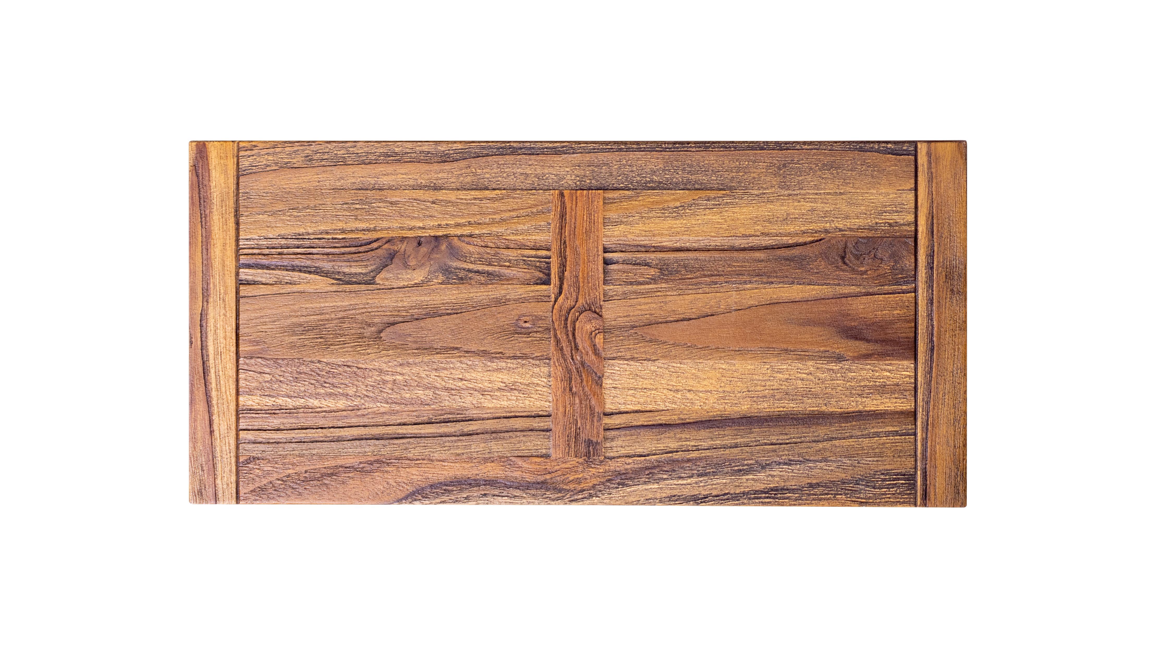 Hand Crafted Solid Teak Parsons Style Dining Table In New Condition For Sale In Boulder, CO