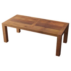 Hand Crafted Solid Teak Parsons Style Dining Table