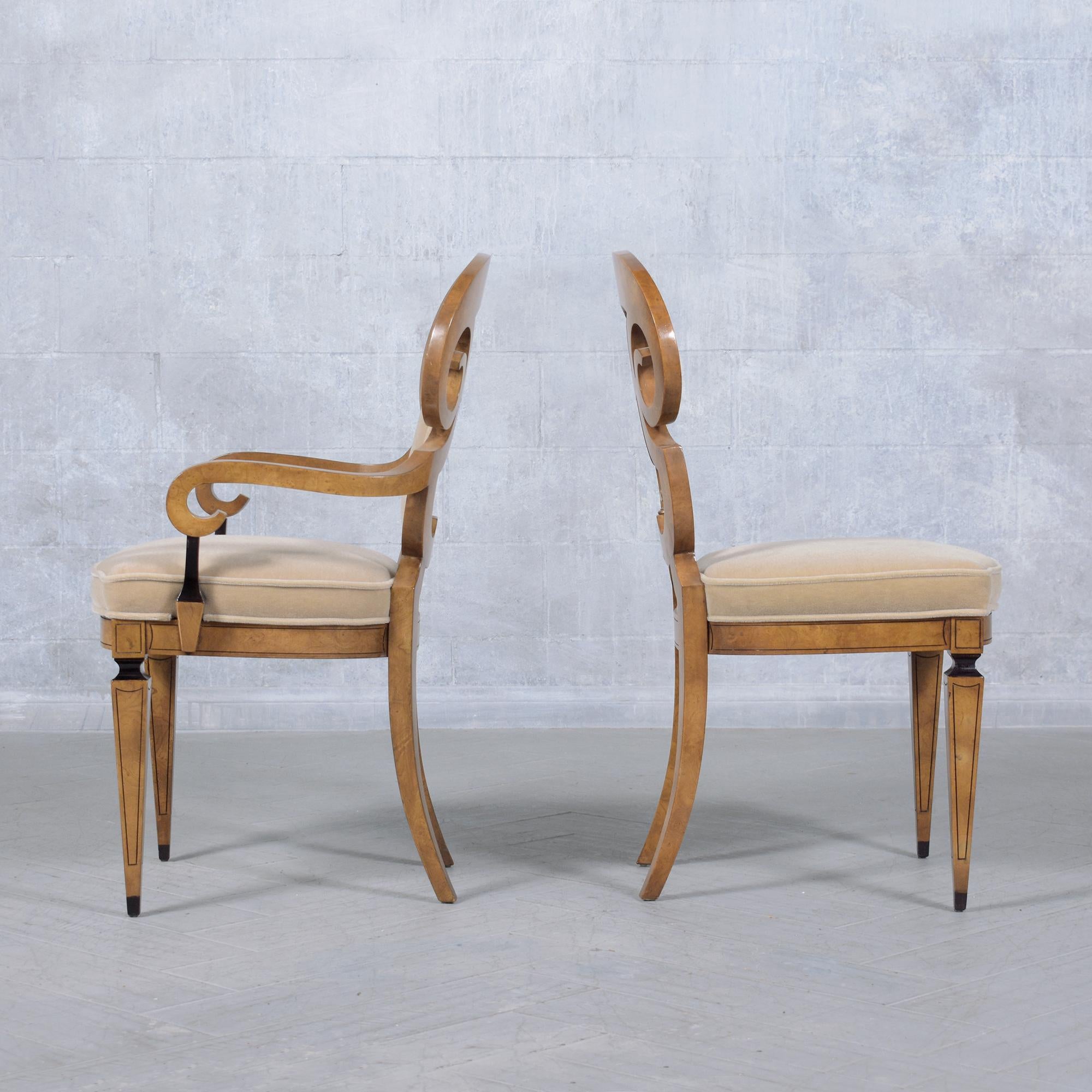 Renzo Rutili for Johnson Furniture: Restored Mid-Century Maple Dining Chair Set For Sale 7