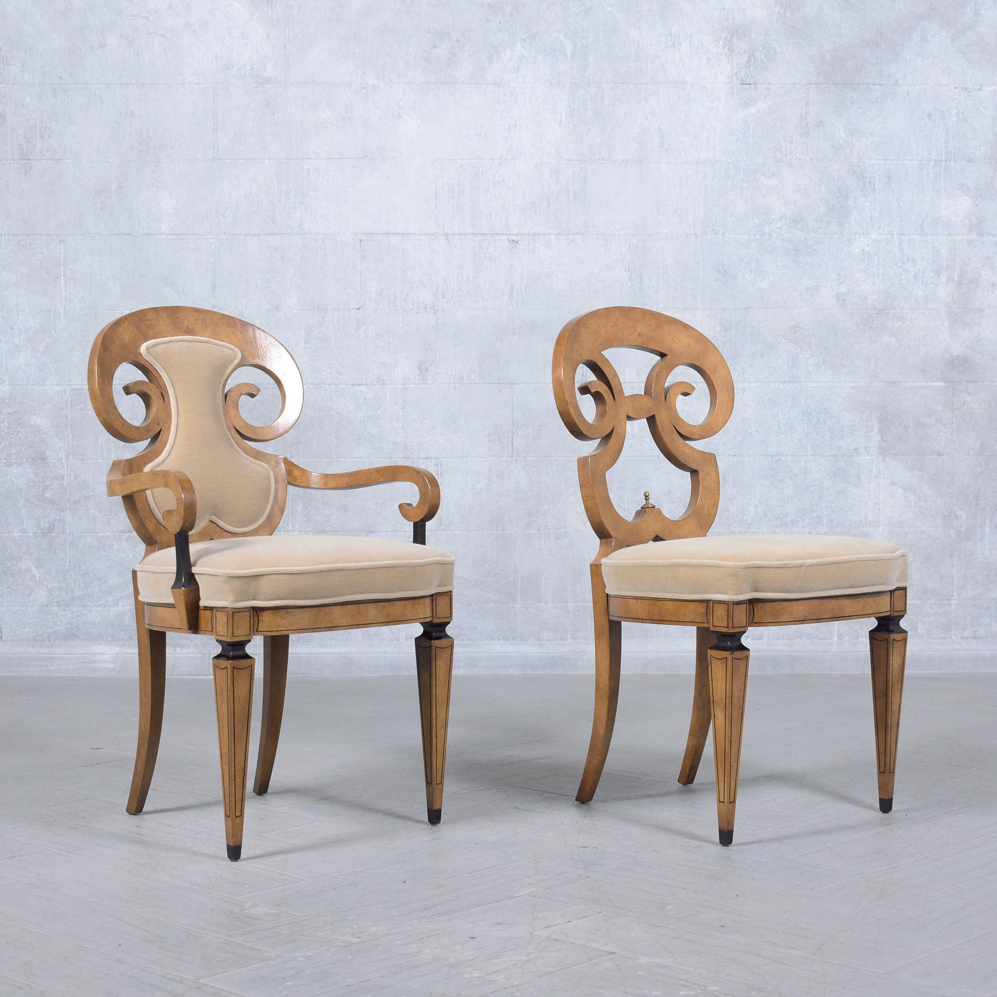 Renzo Rutili pour Johnson Furniture : Ensemble de chaises de salle à manger en érable du milieu du siècle restauré en vente 3