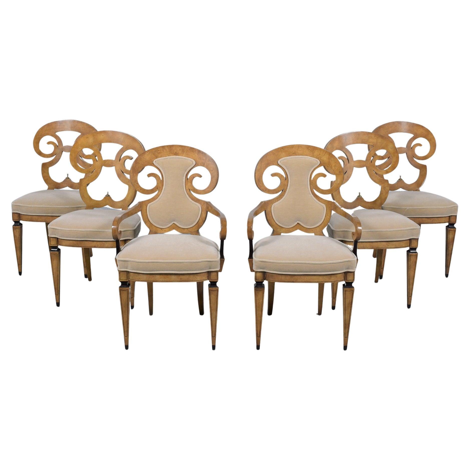 Renzo Rutili for Johnson Furniture: Restored Mid-Century Maple Dining Chair Set For Sale