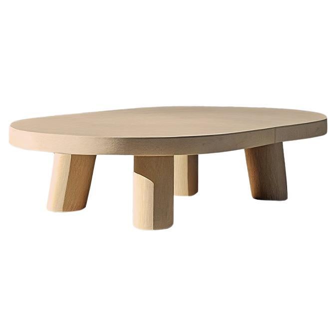 Hand-Crafted Solid Wood Oak Asimetric Coffee Table by Nono For Sale