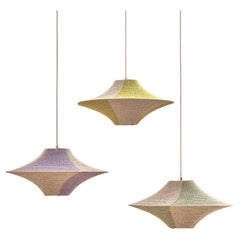 Trio di ciondoli Solitaire 01 Arlecchino realizzati a mano, Ø50cm/19,7in