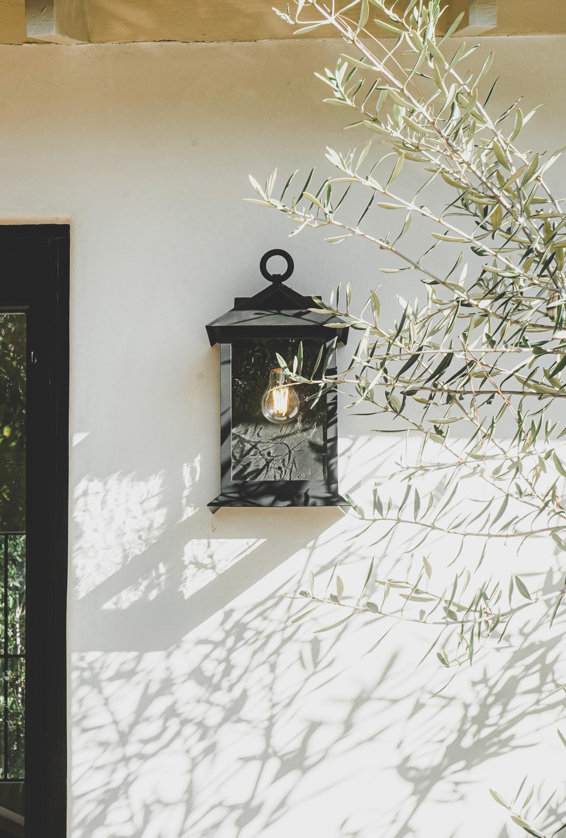 Contemporary Hand-Crafted Spanish Revival Craftsman Style Exterior Outdoor Wall Sconce For Sale