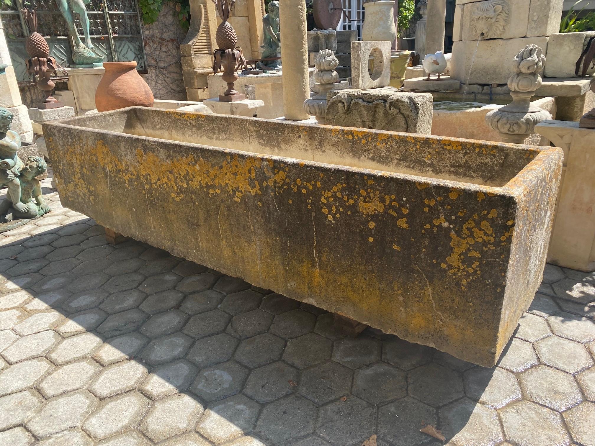 Hand Crafted Stone Container Fountain Basin Tub Planter Trough Antiques LA CA 2
