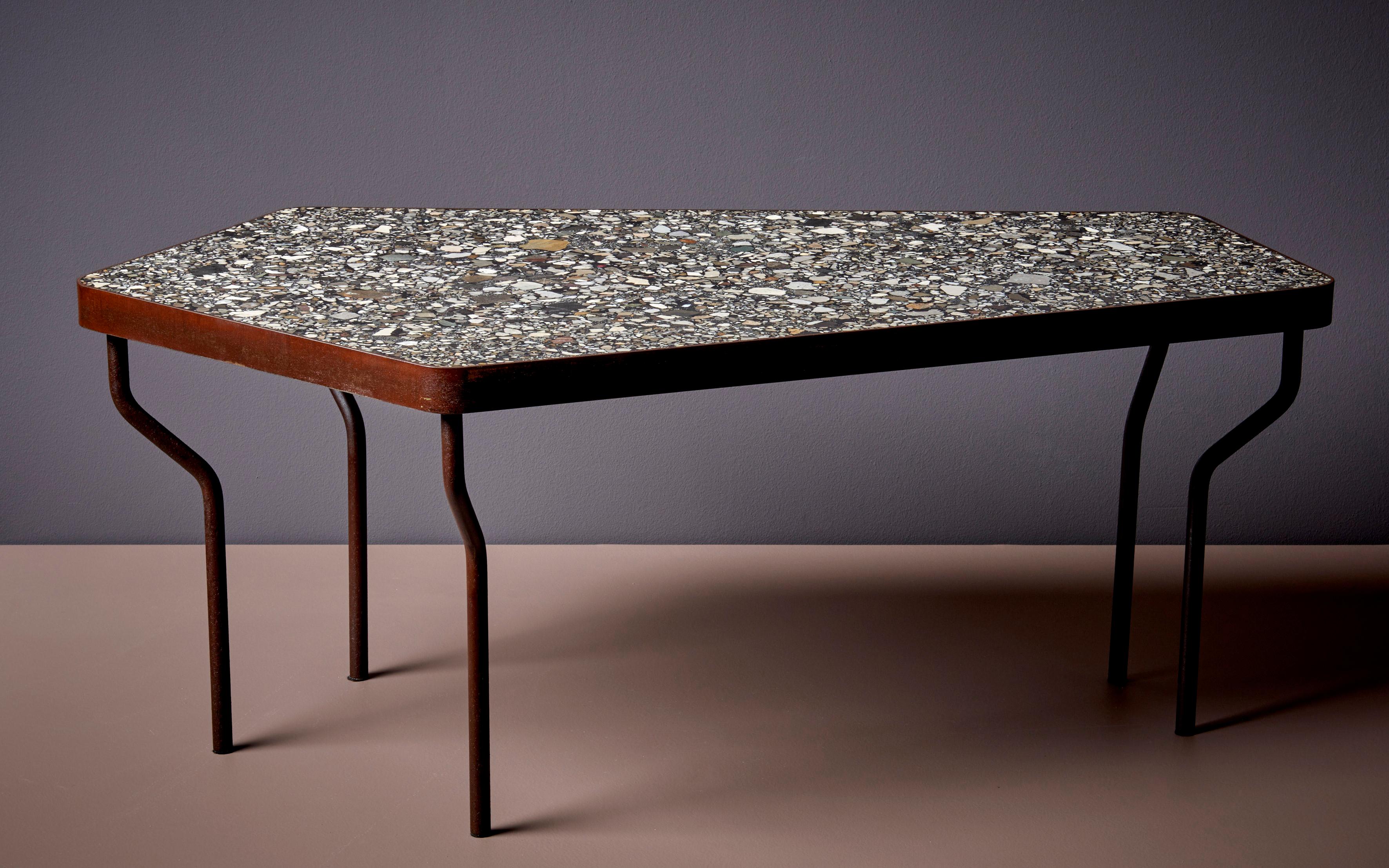Metal Handcrafted Terrazzo Coffee Table 