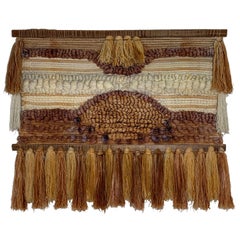 Vintage Handcrafted Textile Wall Hanging Weaving, circa 1970s