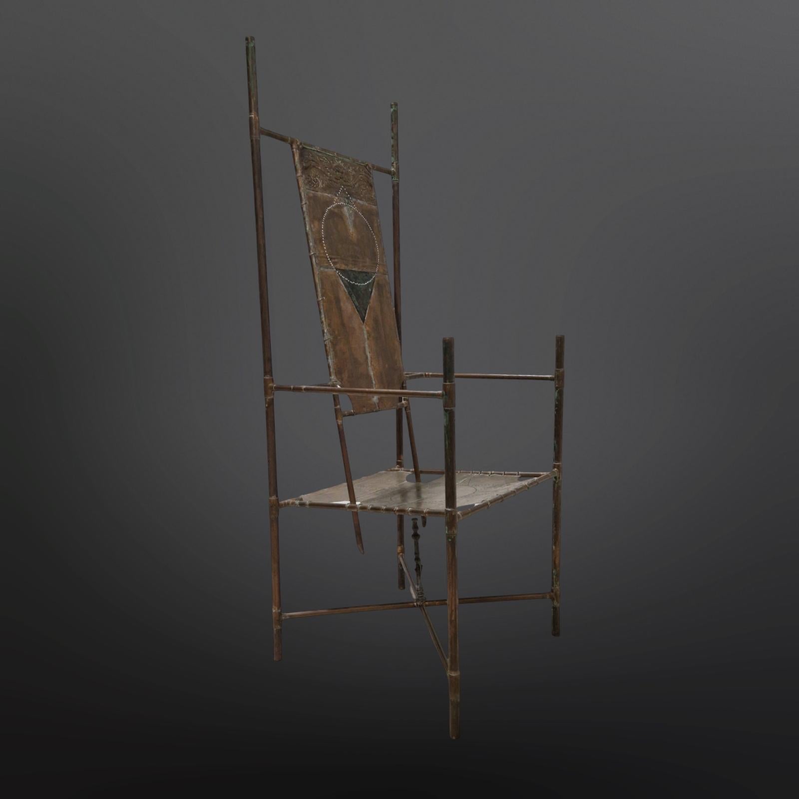 Chaise trône fabriquée à la main par Cor de Ree, Pays-Bas 1990 en vente 4
