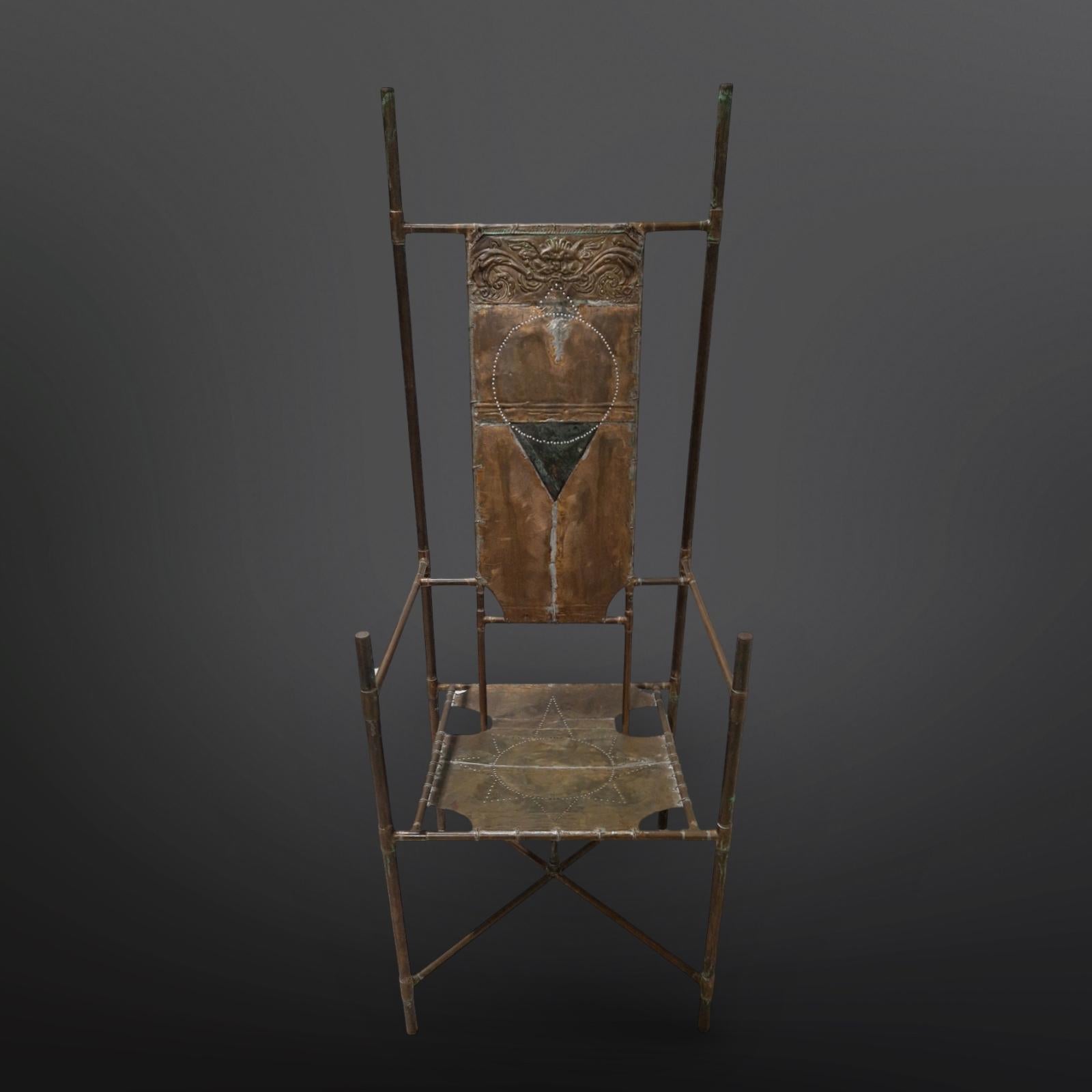 Néerlandais Chaise trône fabriquée à la main par Cor de Ree, Pays-Bas 1990 en vente