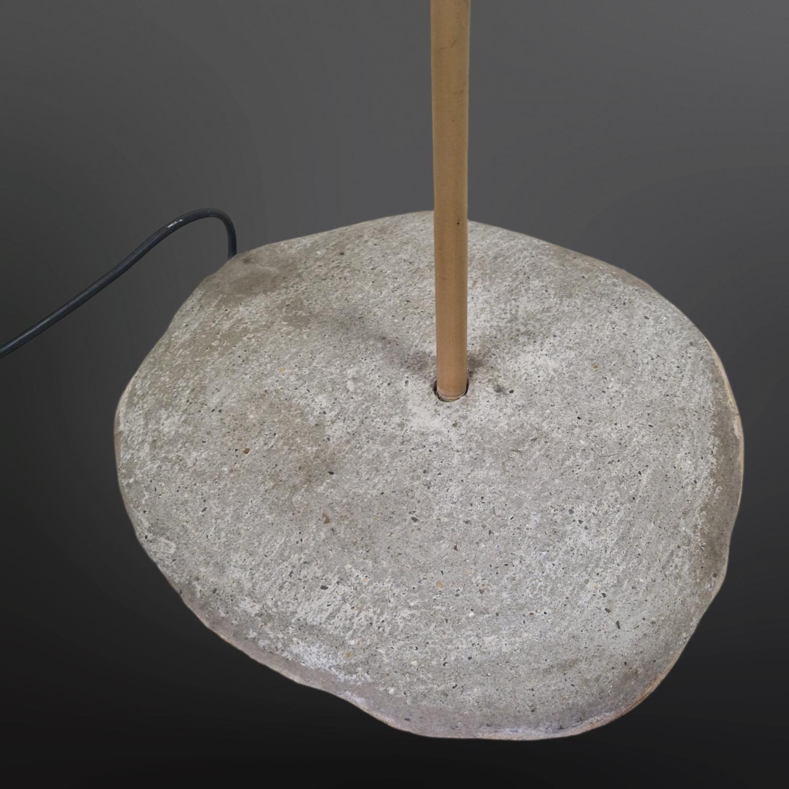 Metallo Lampada da terra in bambù wabi sabi realizzata a mano, anni '70 in vendita