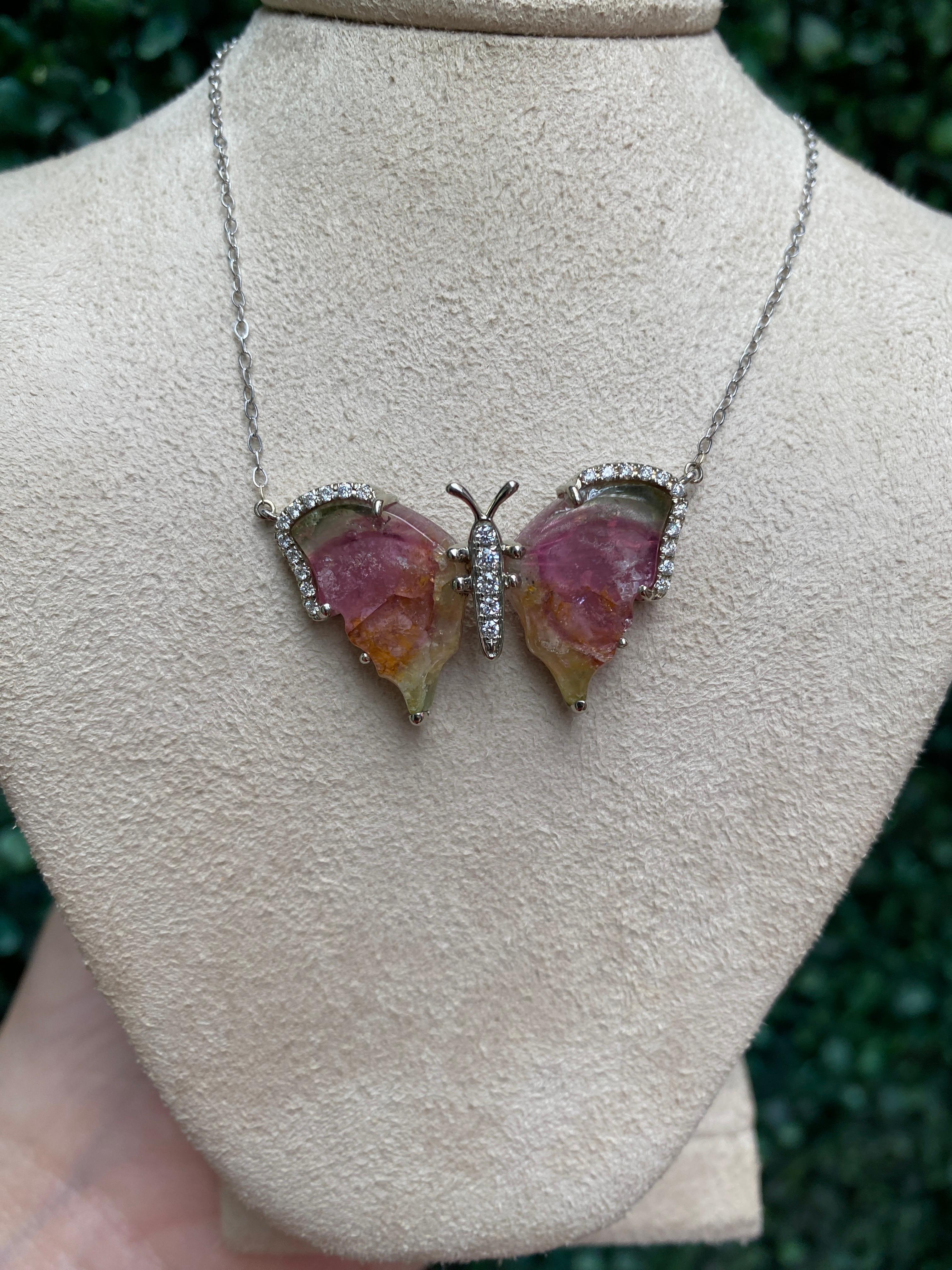 baccarat butterfly pendant