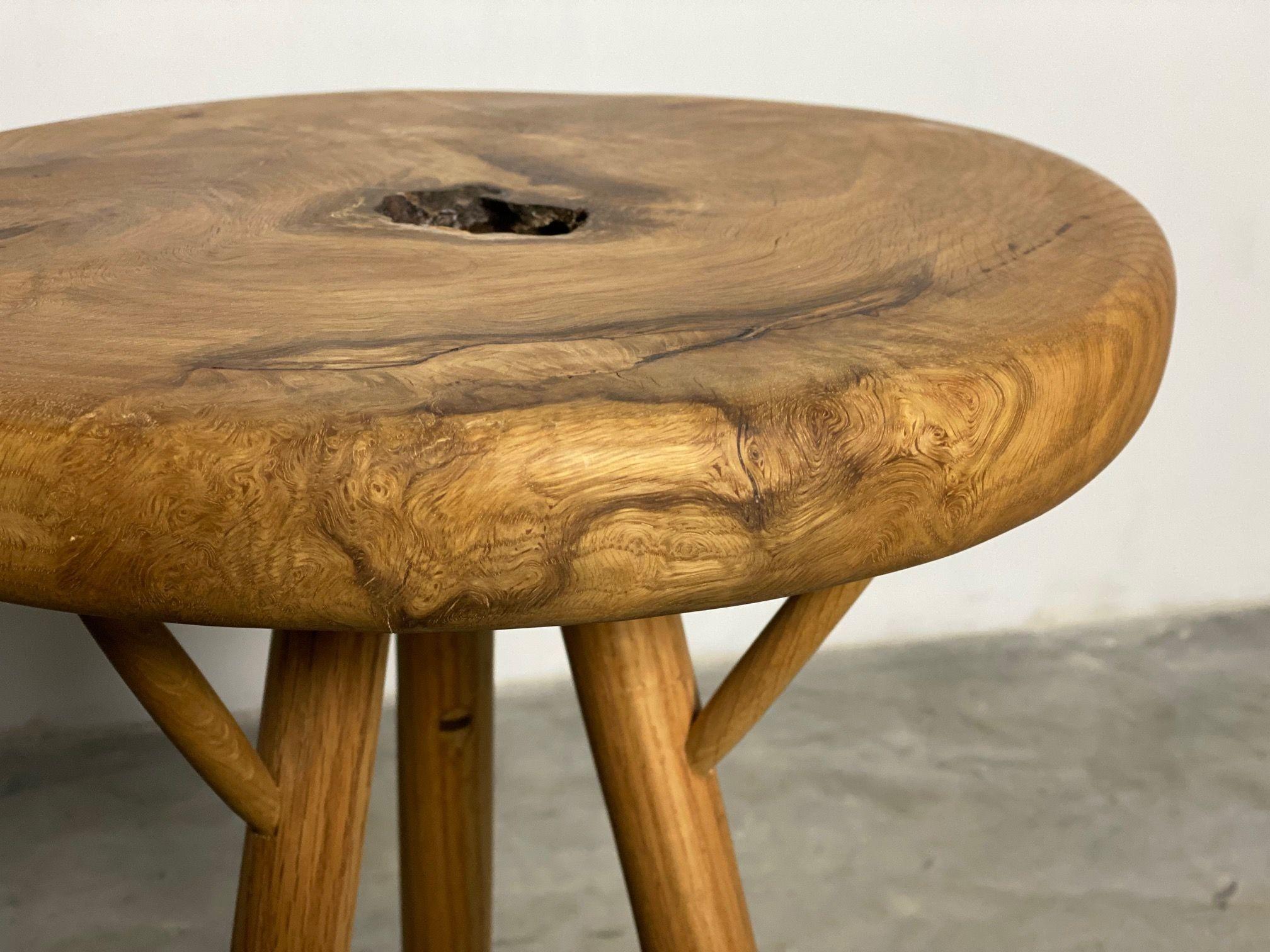 Hand-Crafted White Oak Burl Table by Michael Rozell, USA, 2021 For Sale 2