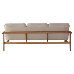 Handcrafted White Oak Moresby Sofa with Custom Linen or Leather Upholstery