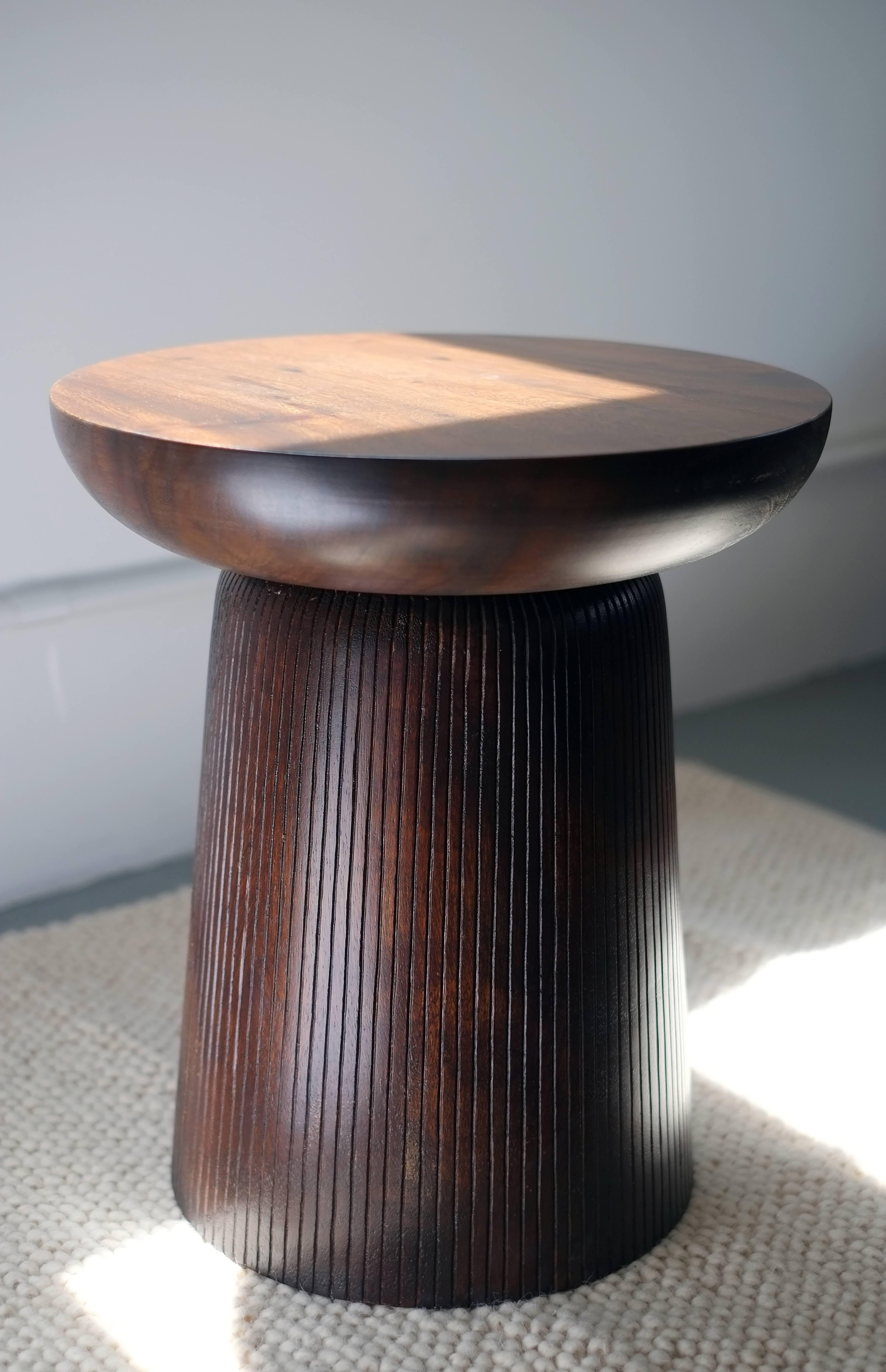handcrafted wood end tables