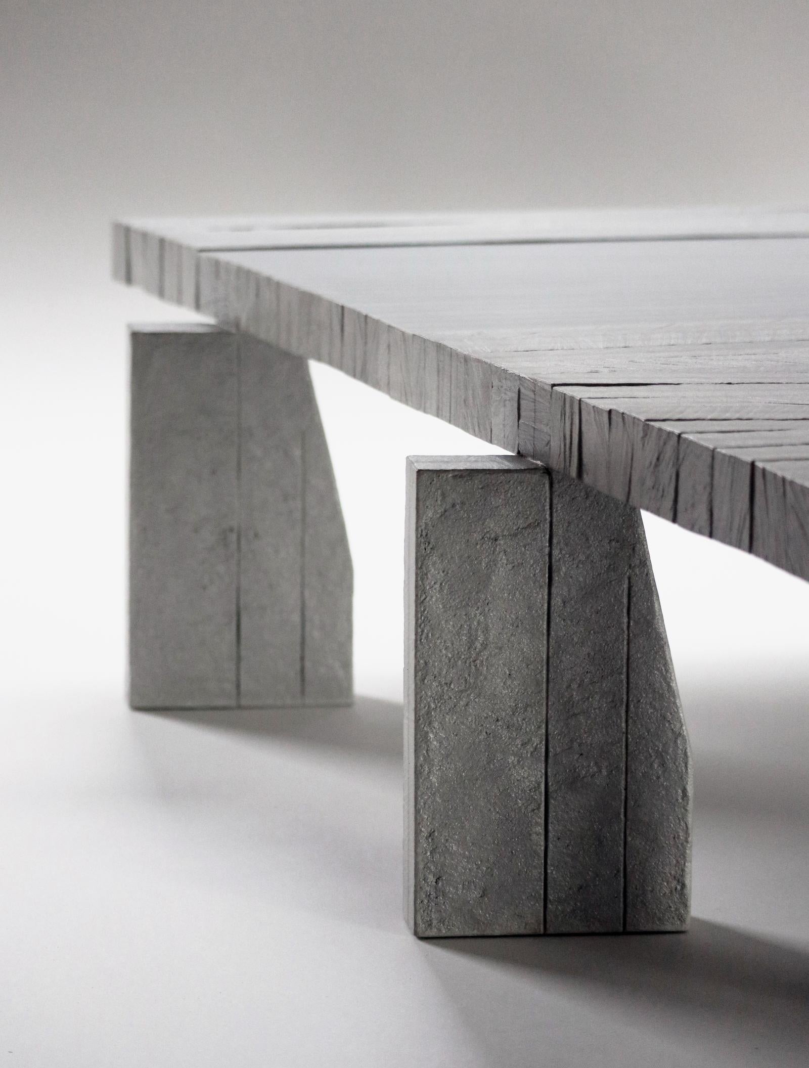 Contemporary Hand-Crafted Wooden Table, 'BRUTALISTA 01' by Marc Meeuwissen For Sale
